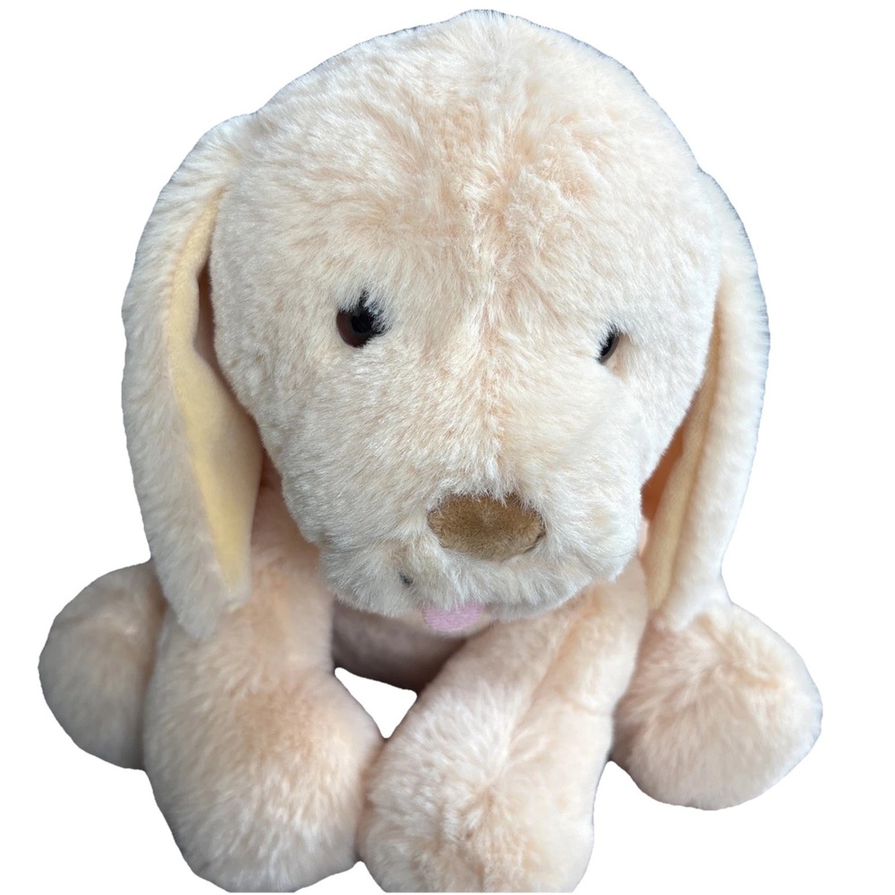 GUND Plush Puppy Dog Laughter Sound Interactive Toy Cream Colored‎